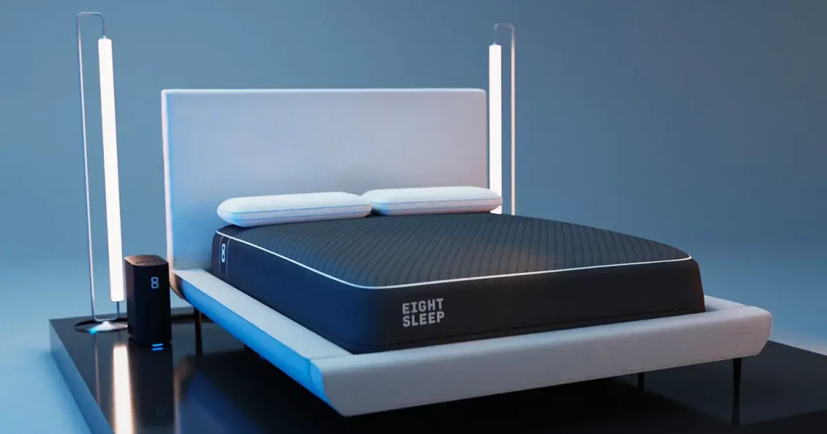 Colchón inteligente Eight Sleep Pod sobre una cama